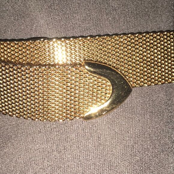Ralph Lauren Gold Tone Metal Mesh Belt - Picture 9 of 16